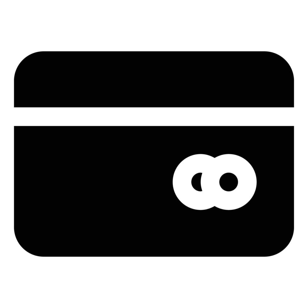 Money Themed Solid Style Credit Card Icon vector