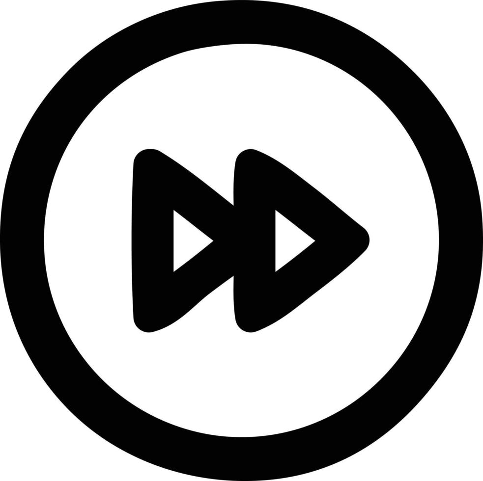 fast forward icon vector