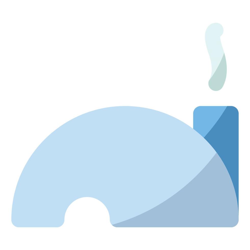 icono de iglú de estilo plano con temática de nieve vector