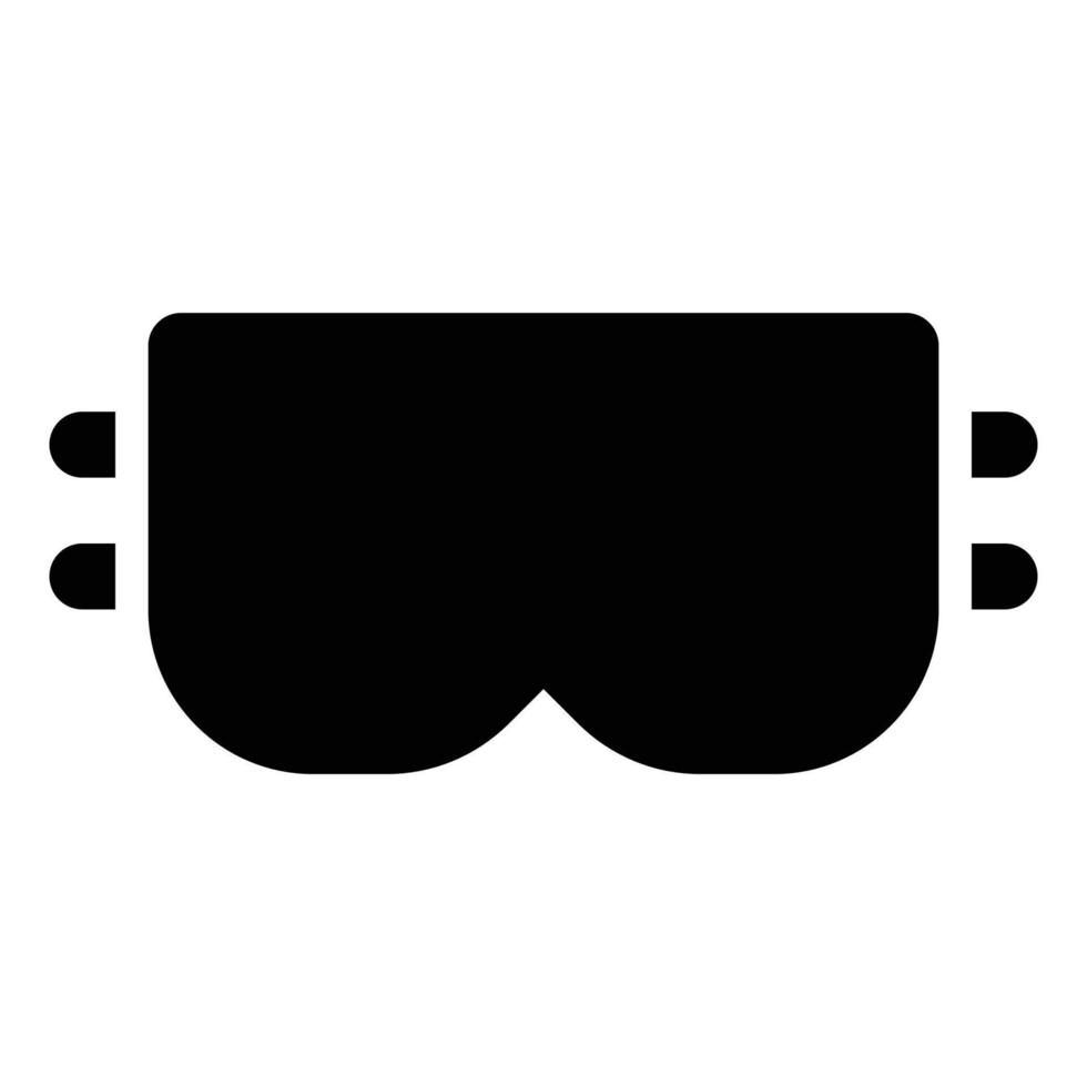 Construction Themed Solid Style Welding Goggles Icon vector