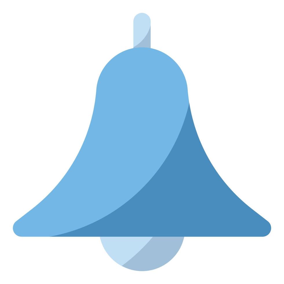 Snow Themed Flat Style Christmas Bell Icon vector
