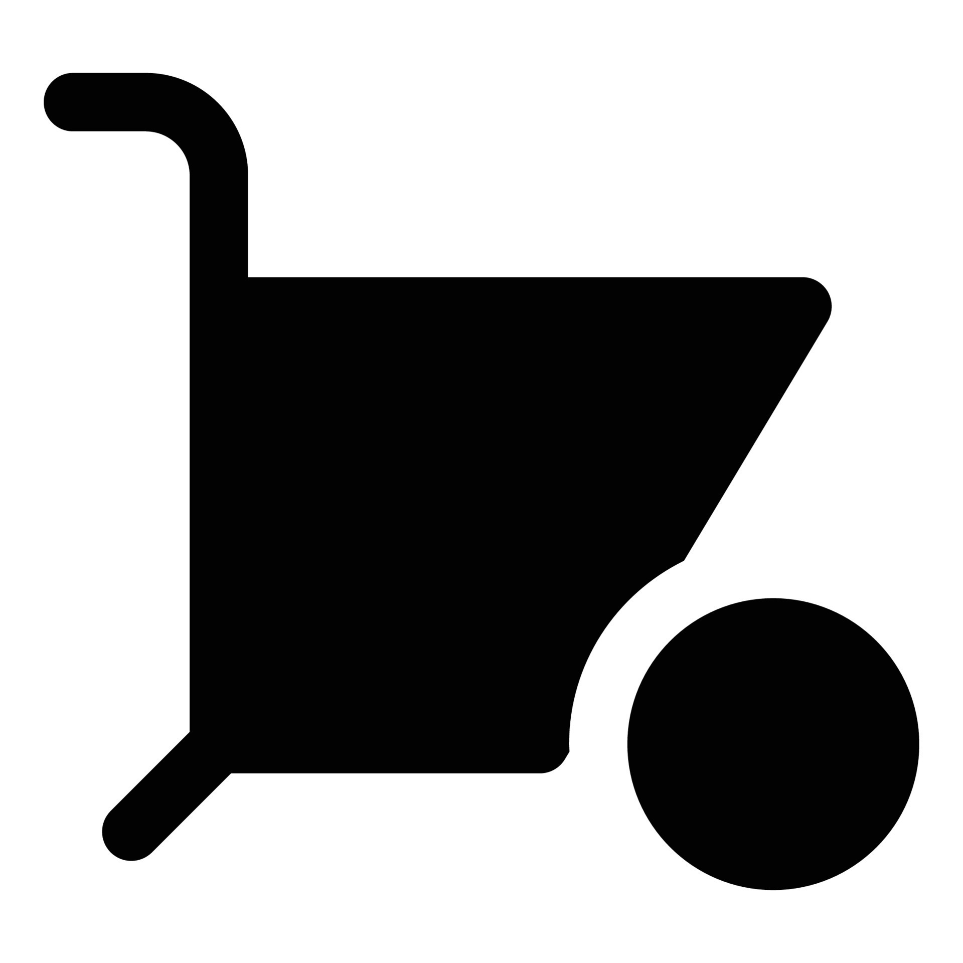 Construction Themed Solid Style Wheelbarrow Icon 10506561 Vector Art at ...