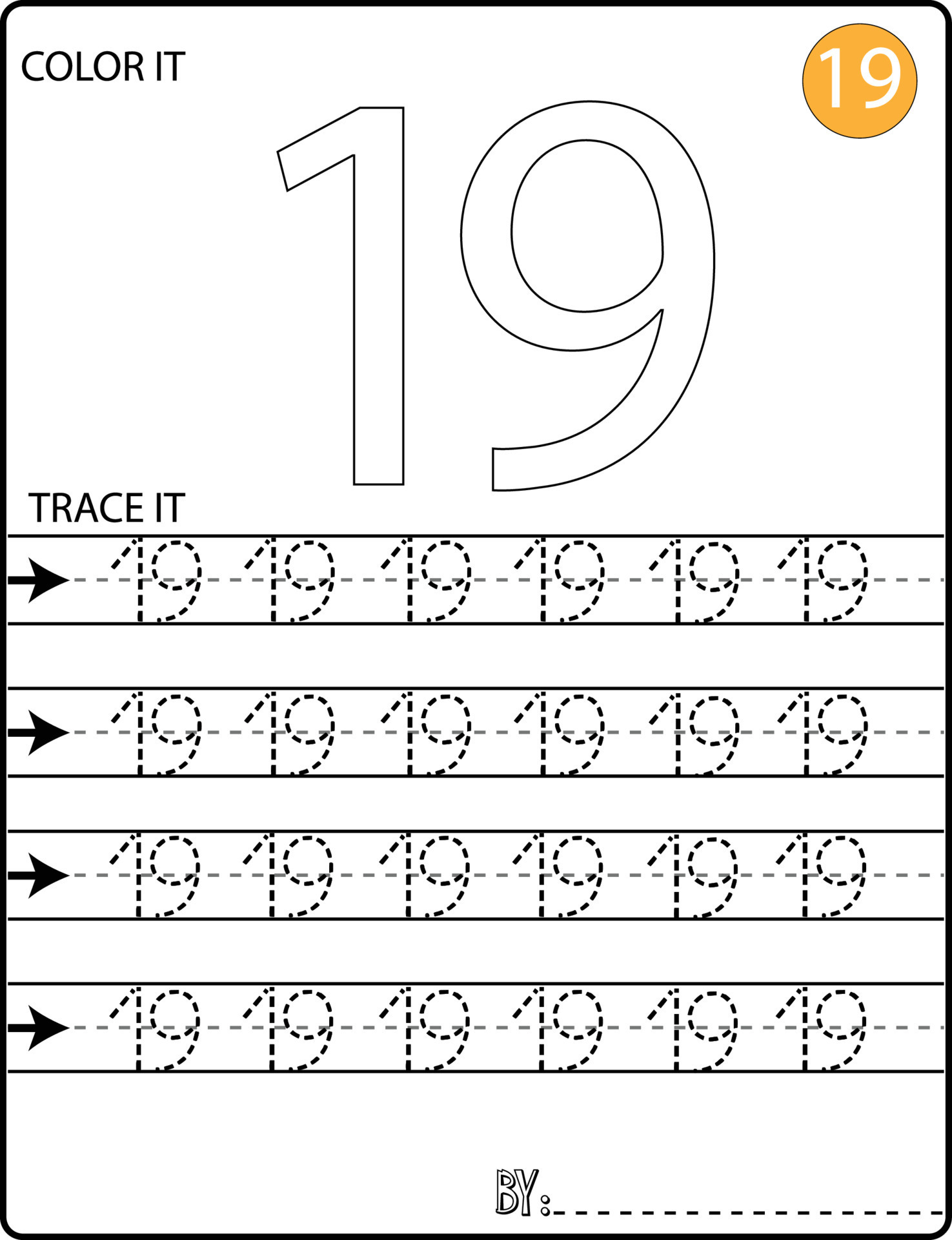 Handwriting Numbers tracing pages for writing numbers Learning numbers