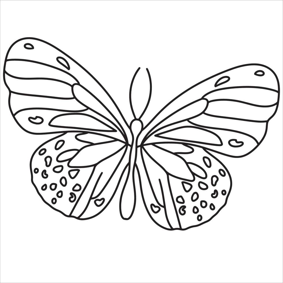 Butterfly outline hand drawing doodle 10506591 Vector Art at Vecteezy
