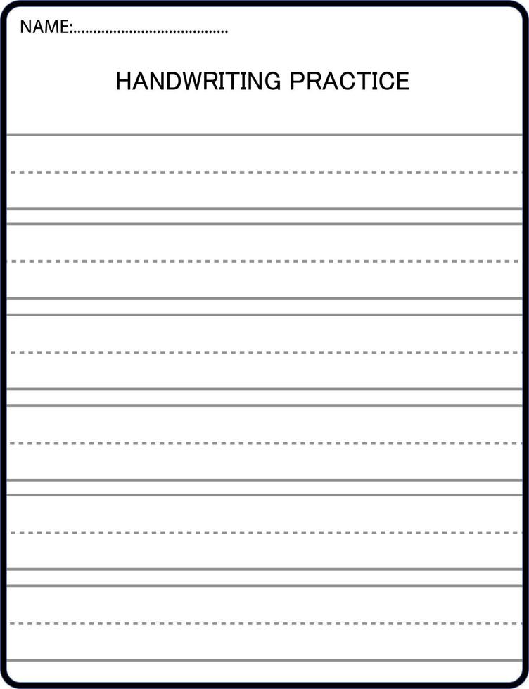 A blank handwriting paper sheet for students vector