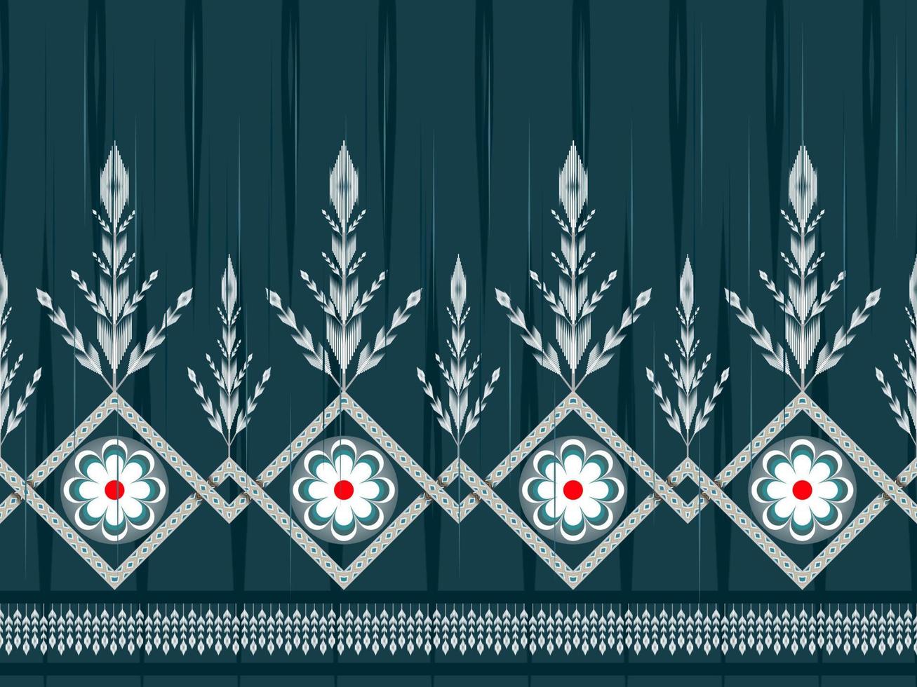 Geometric ethnic oriental ikat pattern traditional Design for background,carpet,wallpaper,clothing,wrapping,Batik,fabric,Vector illustration.embroidery style. vector