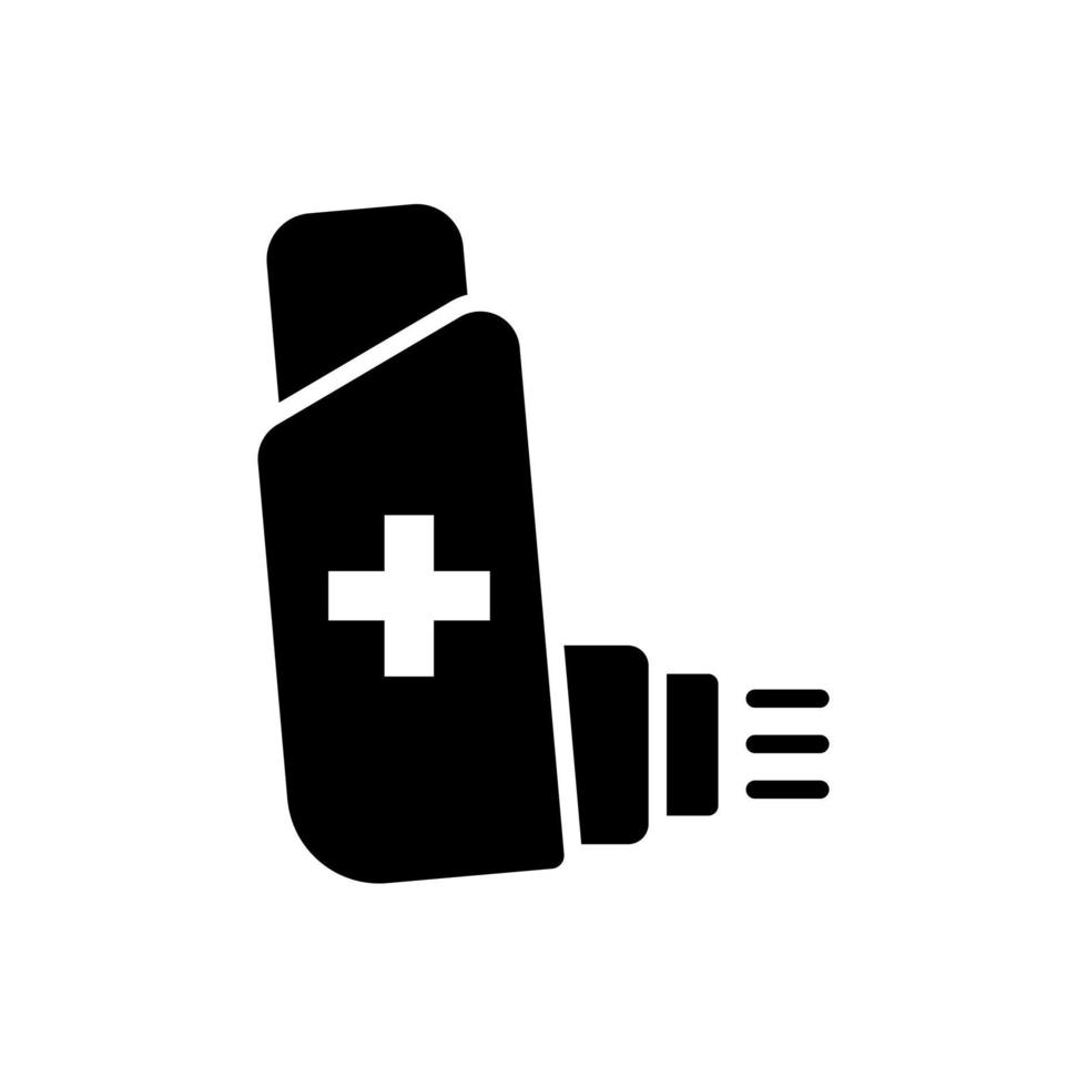 inhaler, asthma treatment icon vector