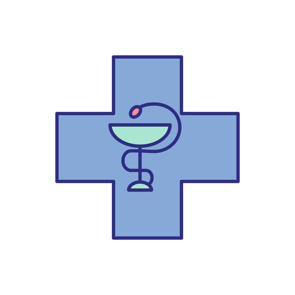 farmacia, vector de icono de símbolo médico