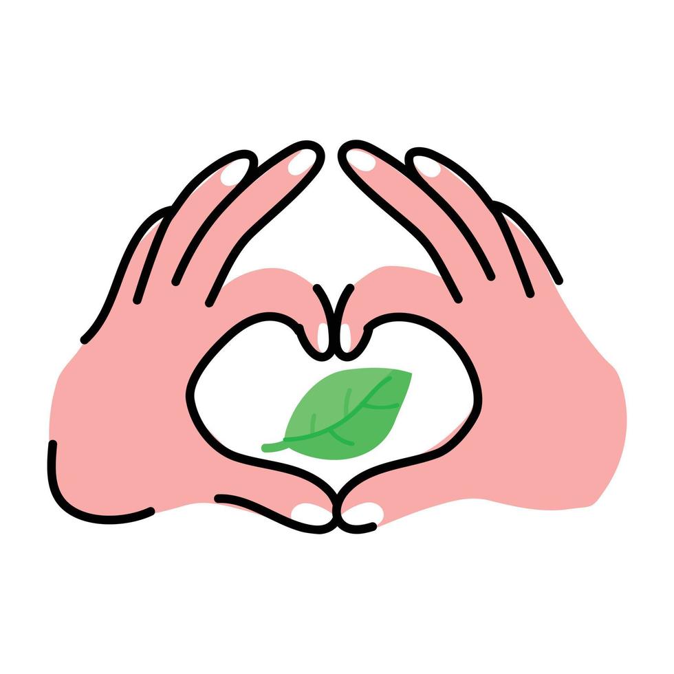 An amazingly designed sticker of eco love vector
