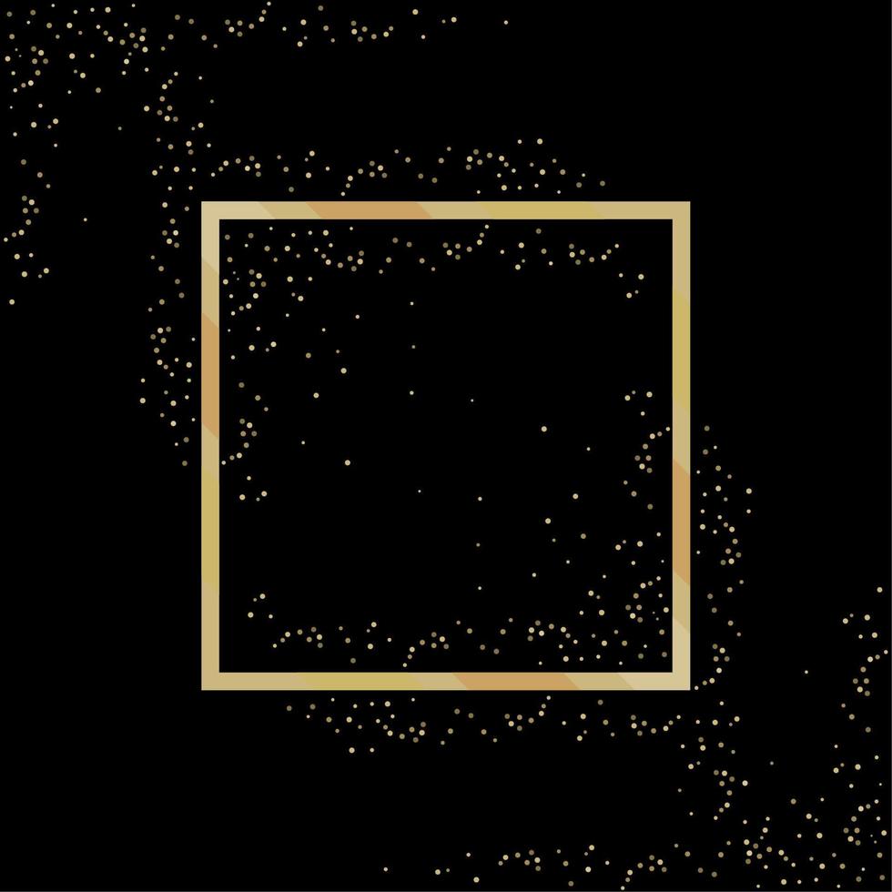golden sparks in square vector