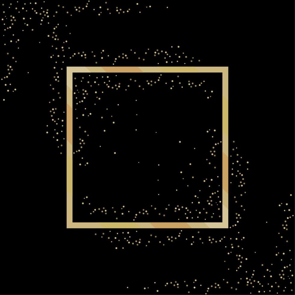 golden sparks in square vector