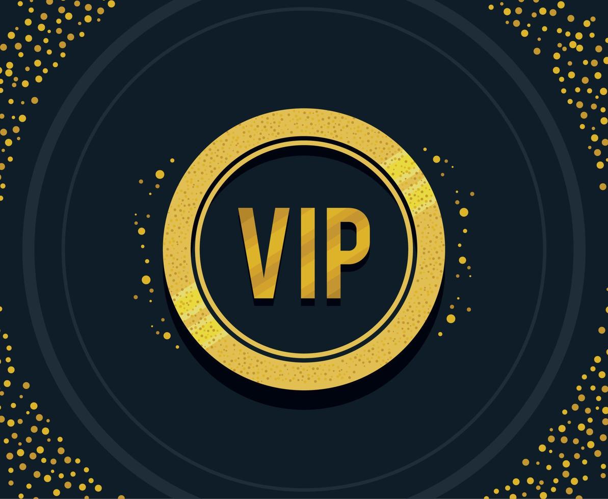 circular vip frame vector