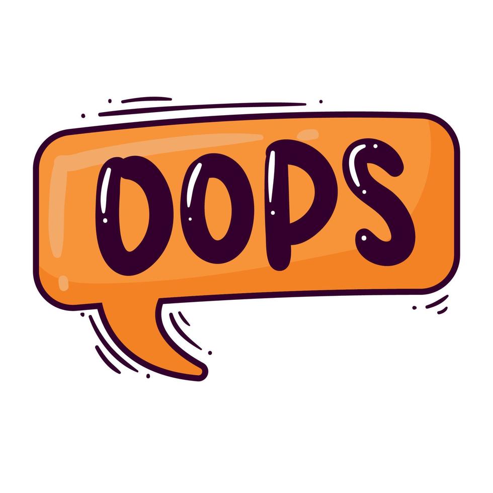 oops comic expression word vector