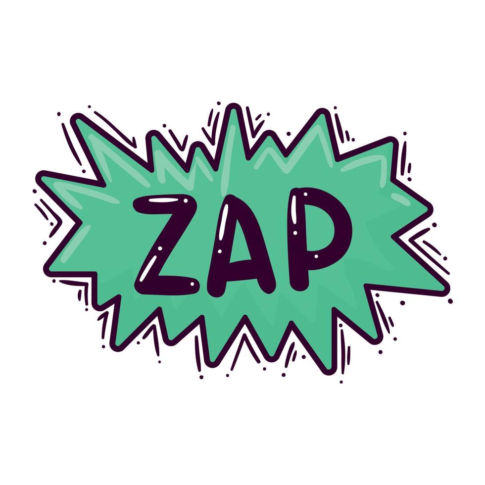 zap comic expression word vector