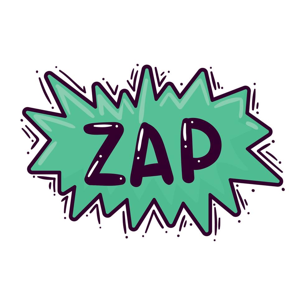 zap comic expression word vector