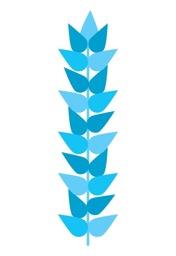 blue branch with leafs vector