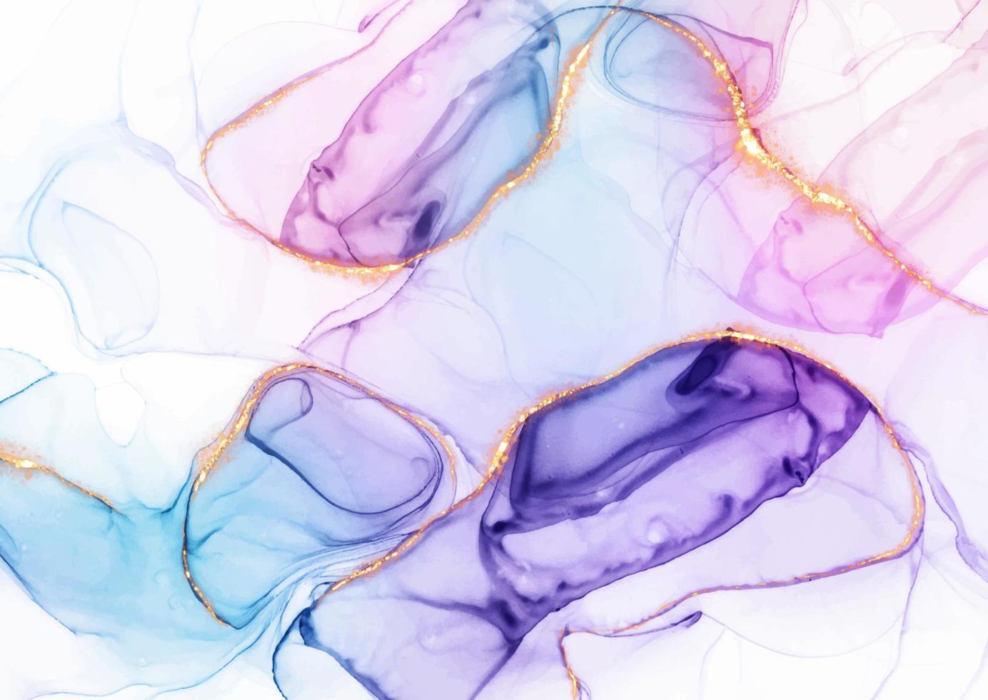 hand painted alcohol ink ethereal style background vector