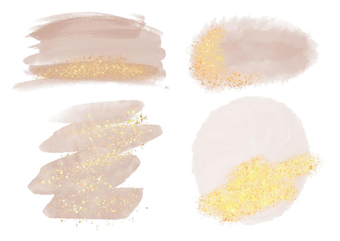 watercolour and glitter designs vector