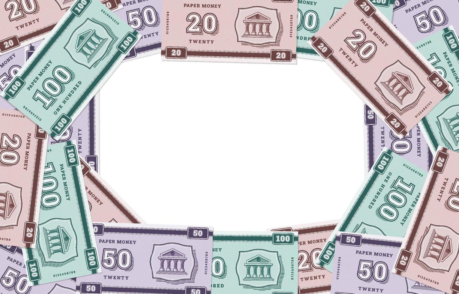 Real Paper Money Background vector