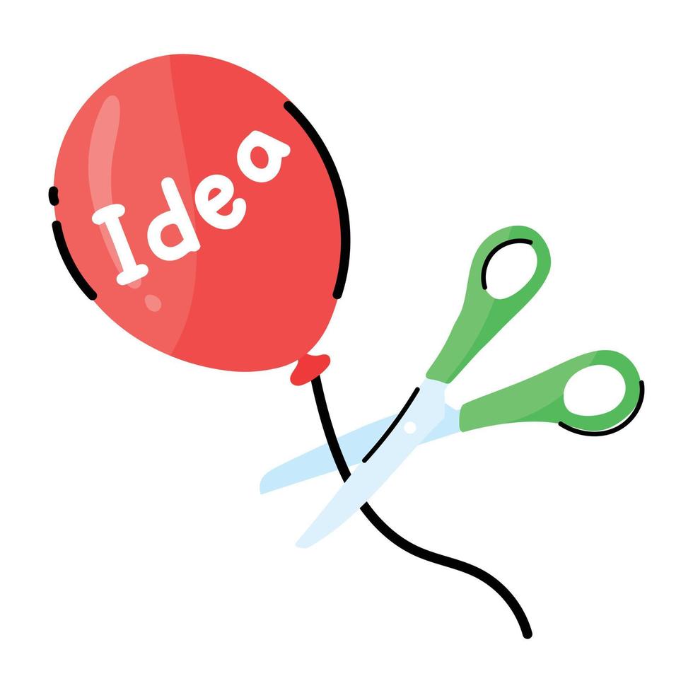 Creatively designed sticker of balloon vector