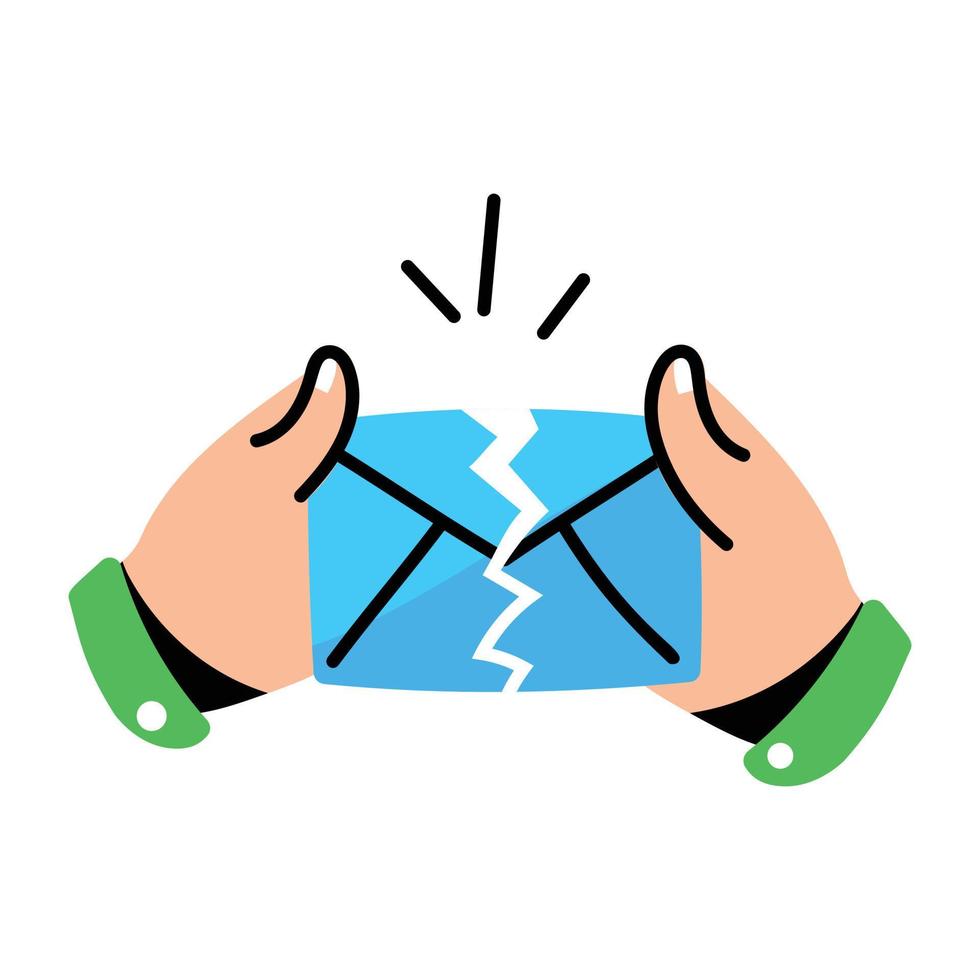 A customizable sticker of email error vector