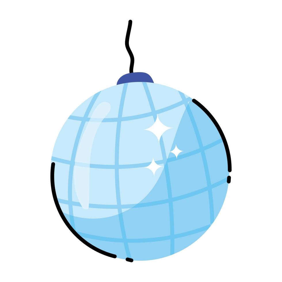 Modern hand drawn sticker of disco ball vector