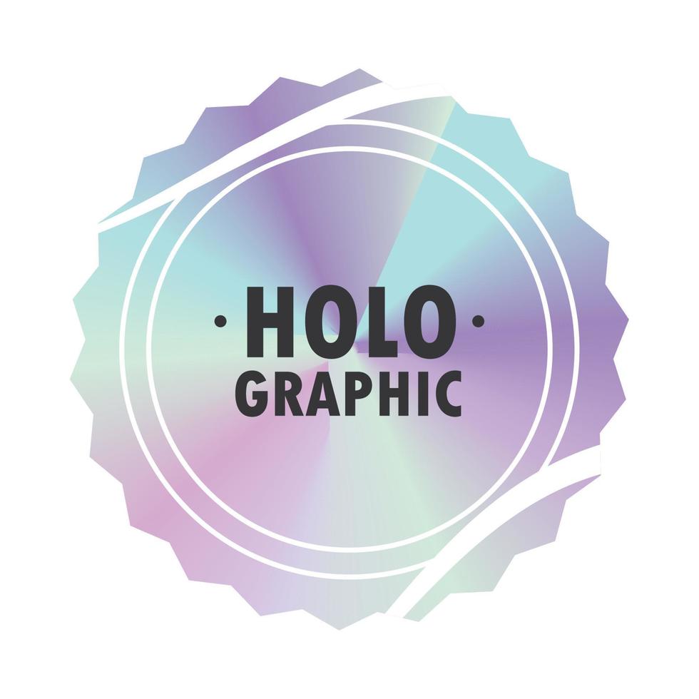 holograma degradado metalico vector