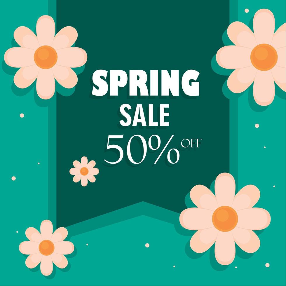 spring sale discount vector