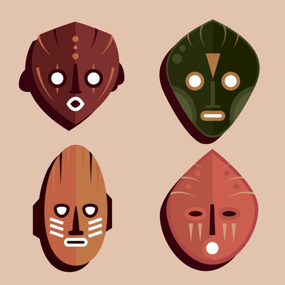 traditional african mask vector