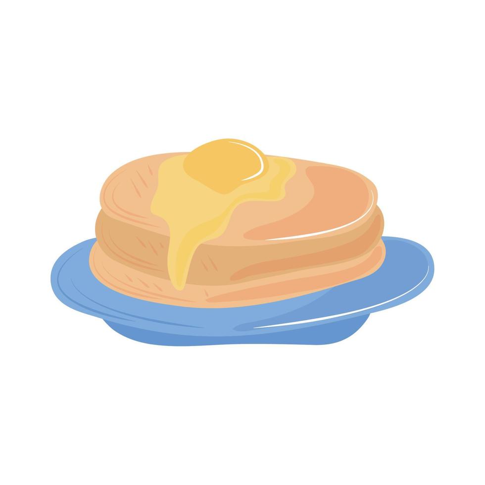 pancakes with butter vector