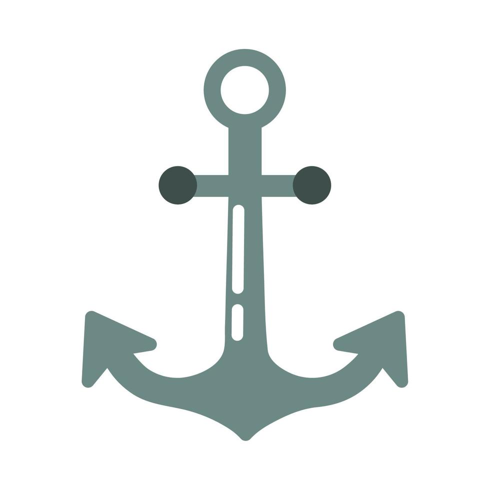 anchor nautical icon vector