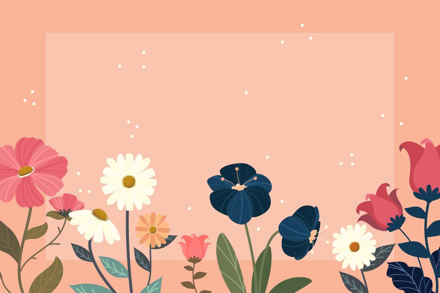 flowers spring banner vector