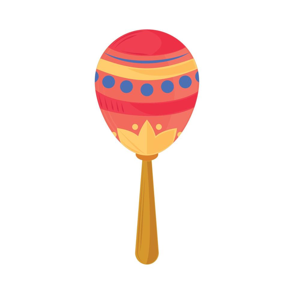 instrumento musical maraca vector