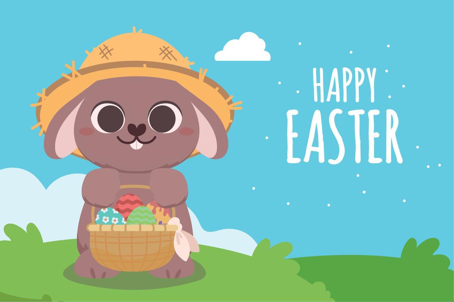 happy easter card vector