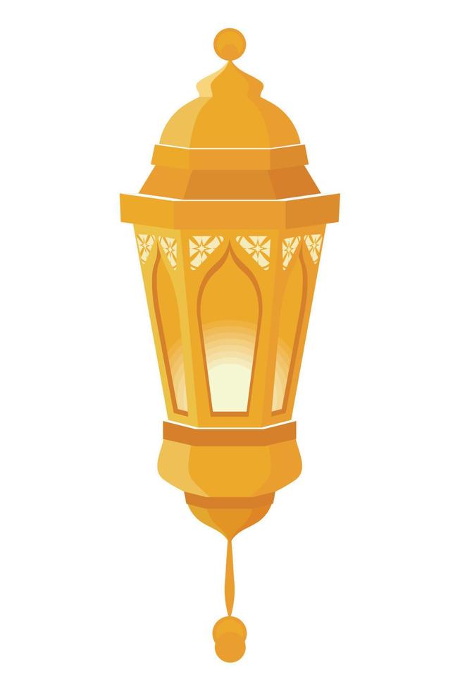 decoración de farol árabe vector