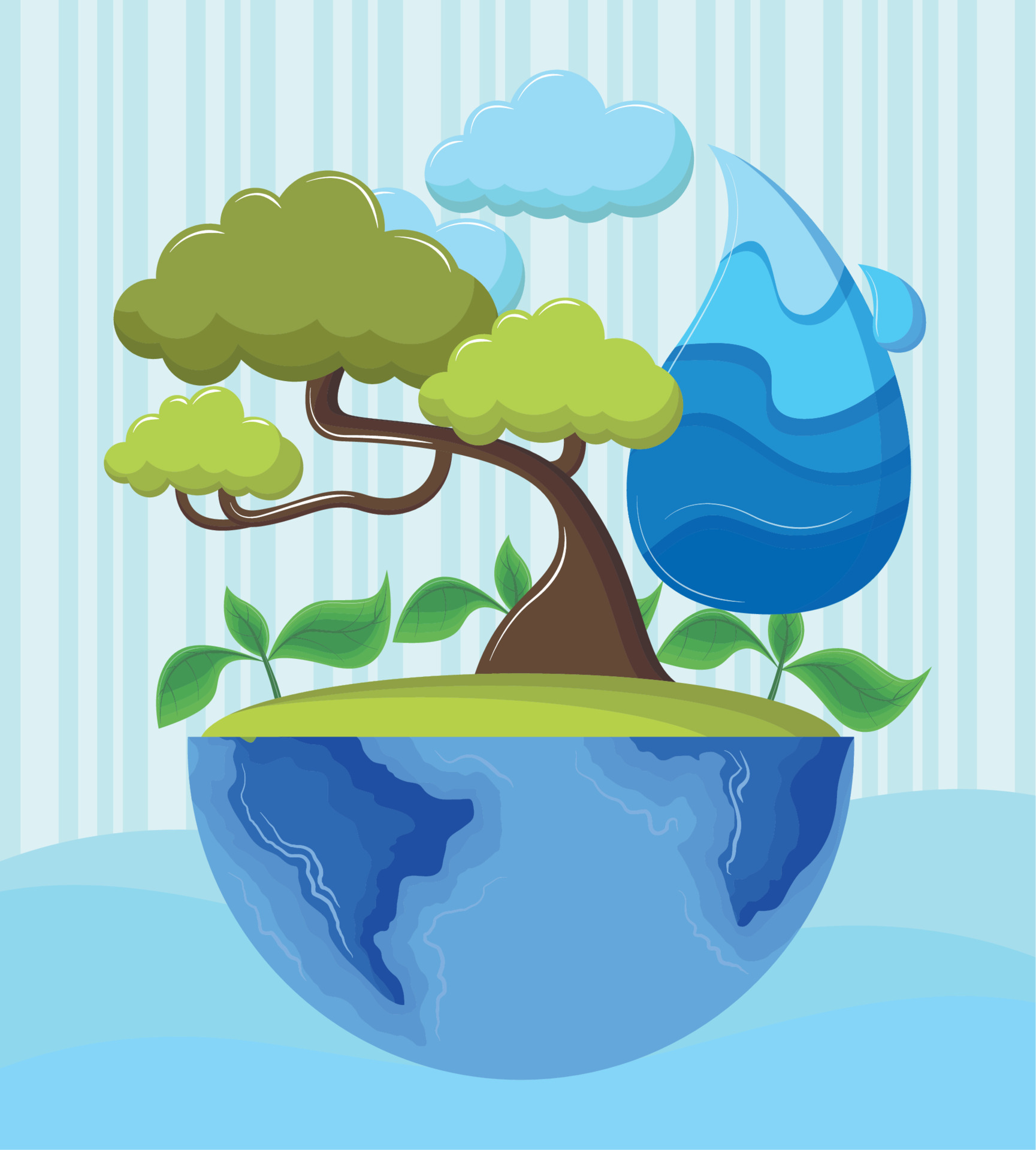 world water day design 10507455 Vector Art at Vecteezy