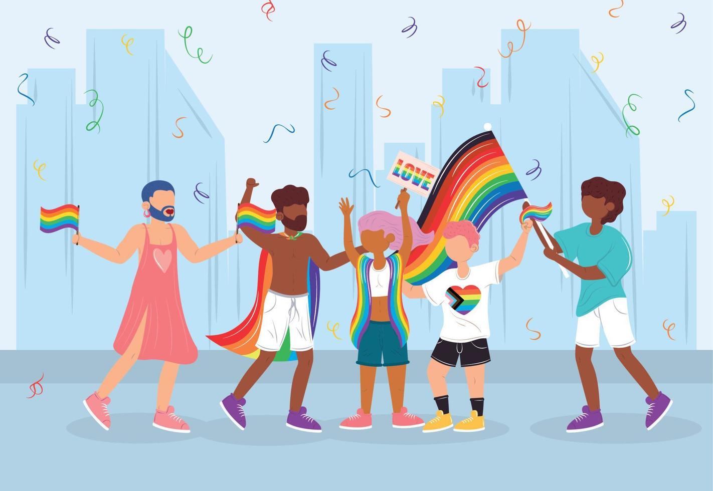 pride lgbt month celebration vector