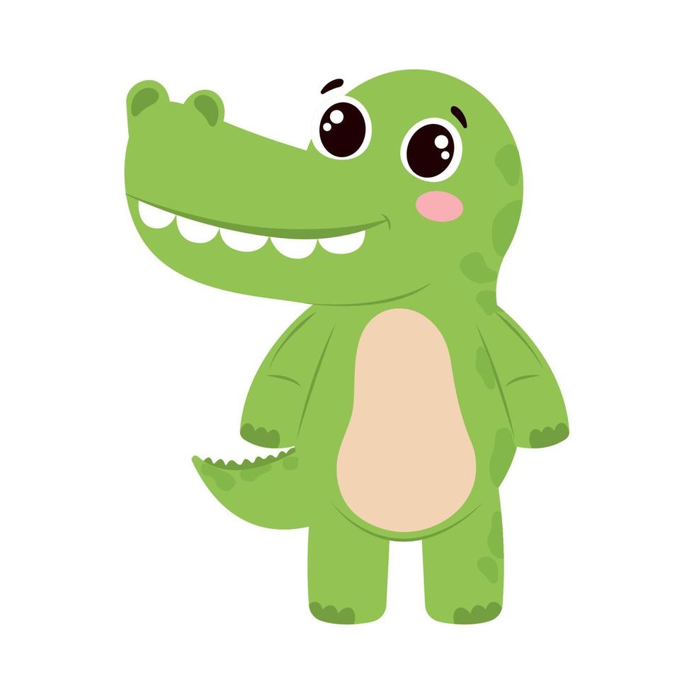cute crocodile icon vector