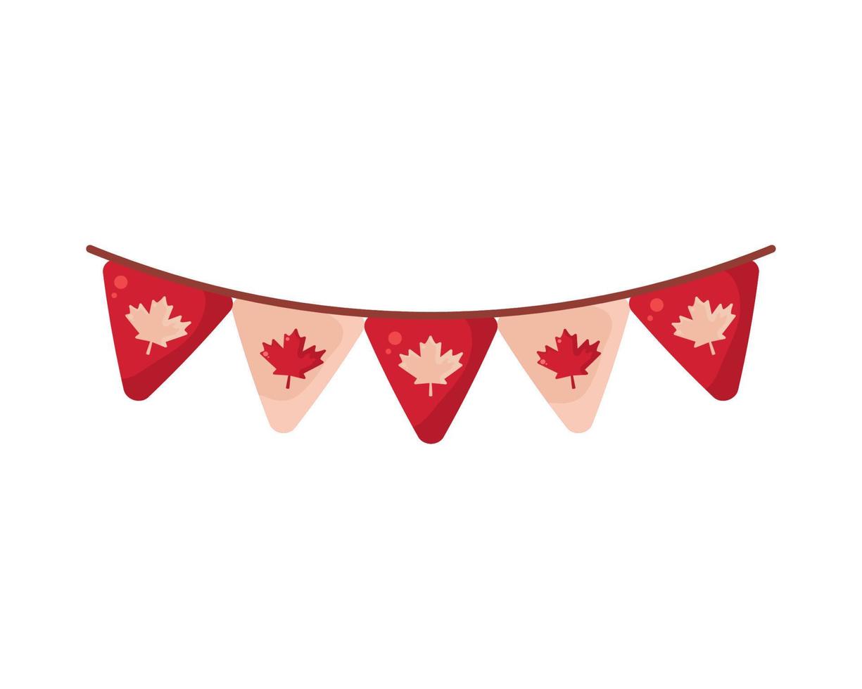 banderín de la bandera de canadá vector