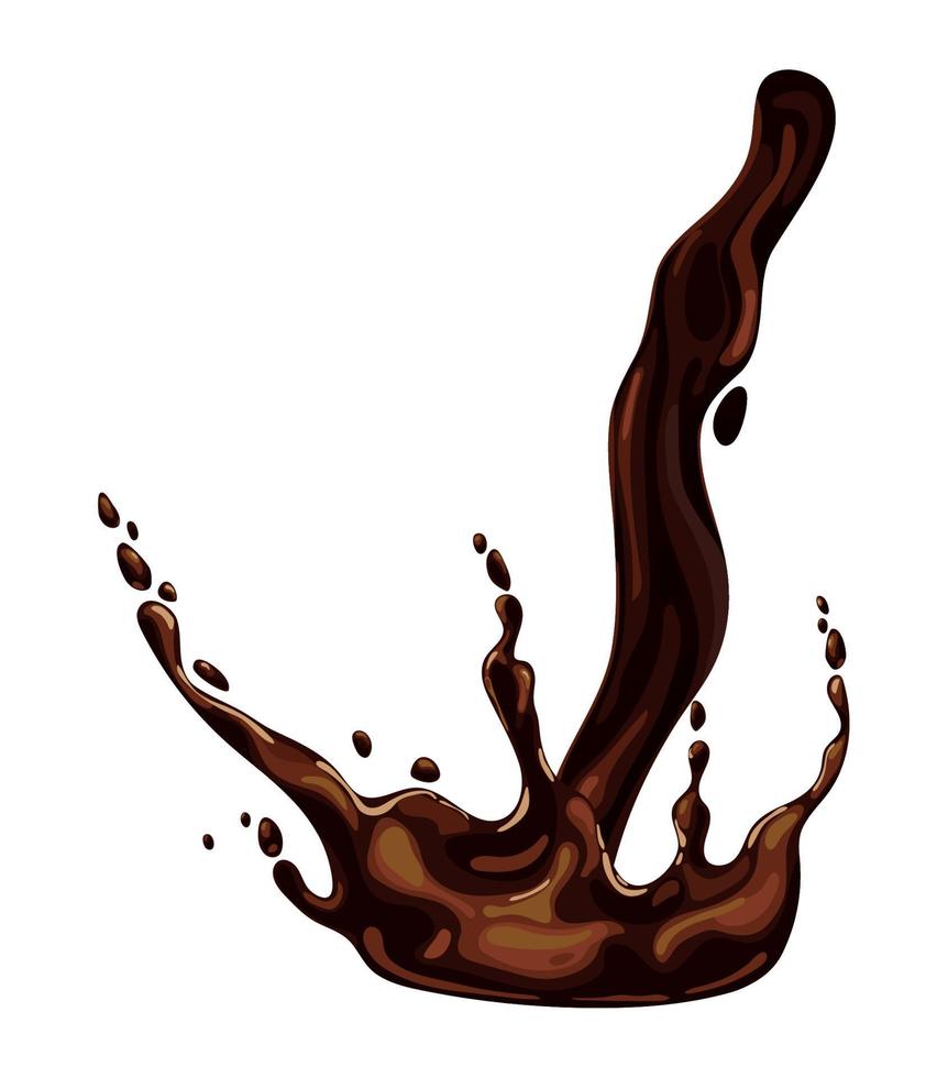 splash coffee on white background vector