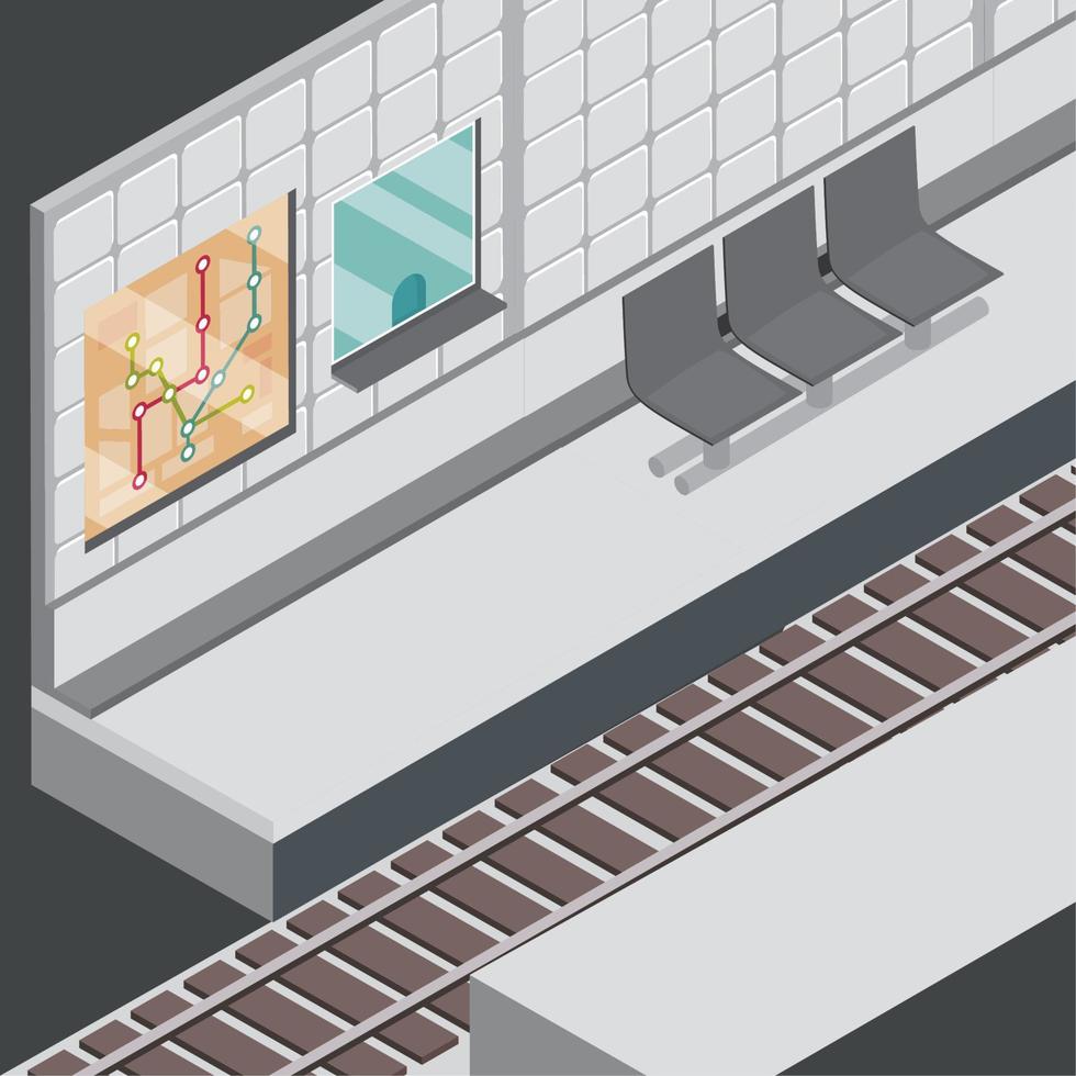 subway counter and chair vector