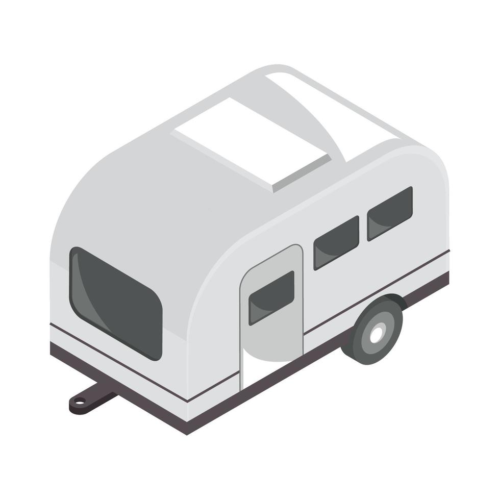 icono de remolque de camping vector