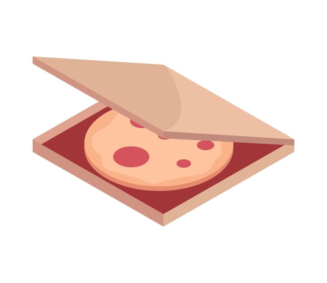 fast food pizza icon vector