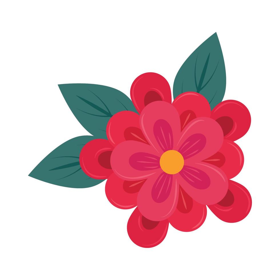 flower and leaves vector