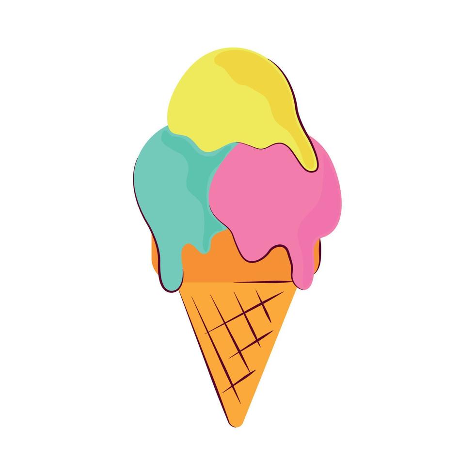 ice cream icon vector