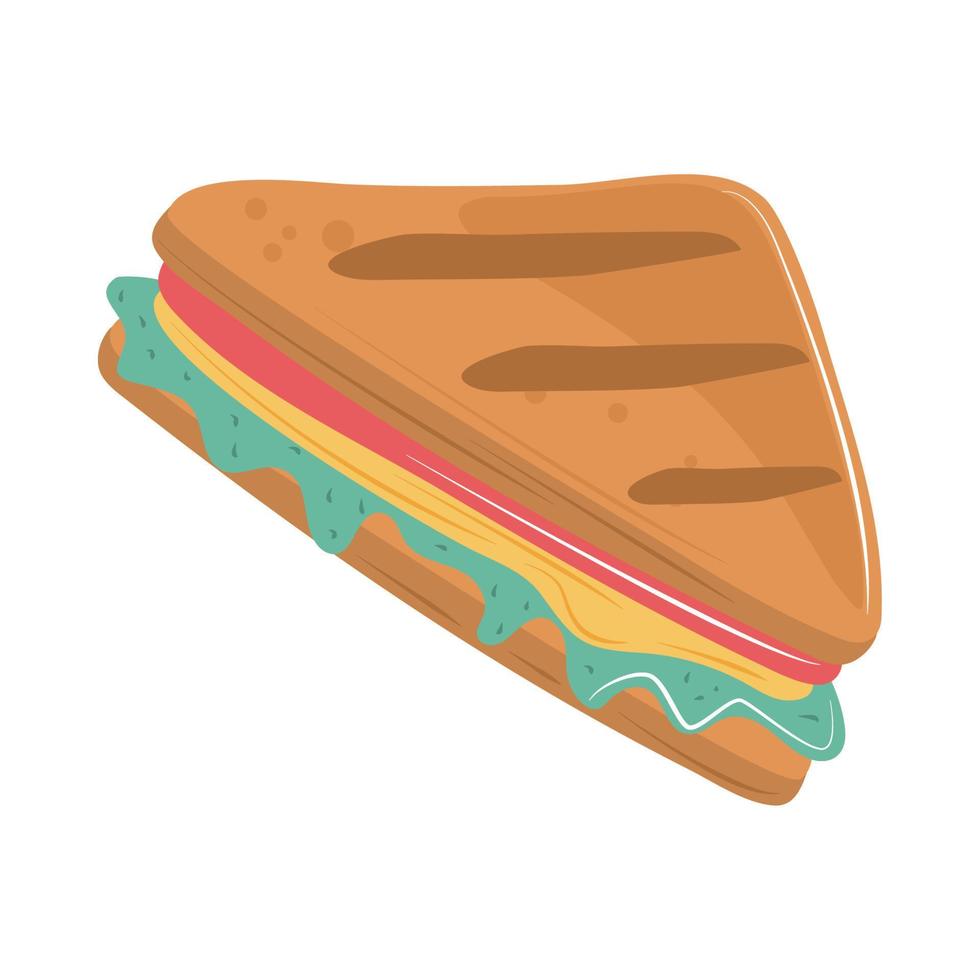 icono de dibujos animados de sándwich vector