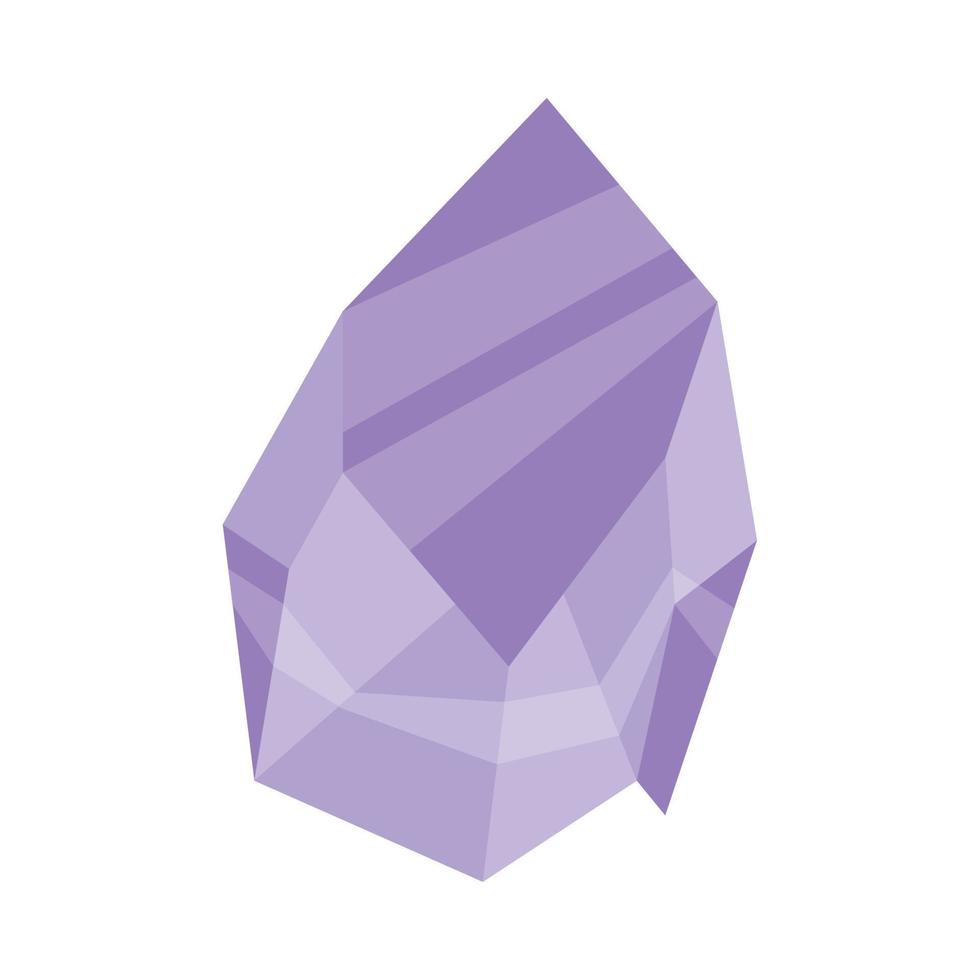 purple healing crystal vector