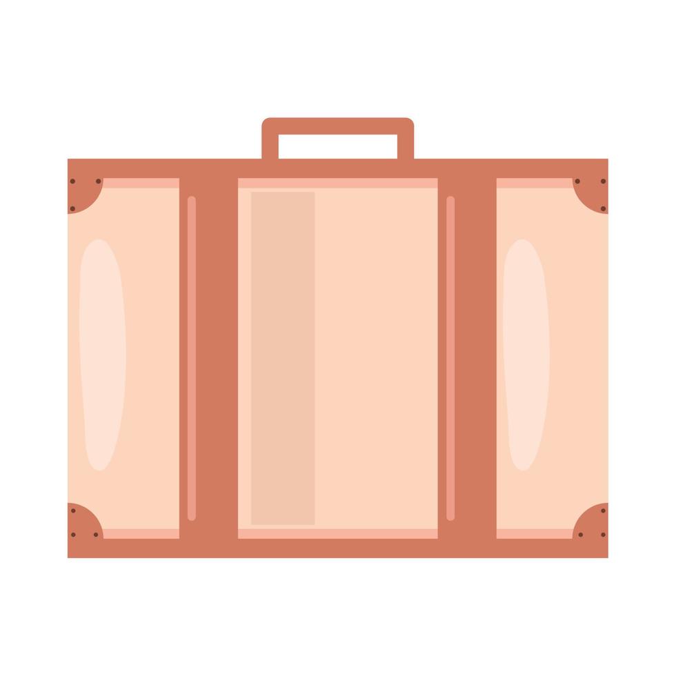 vintage suitcase icon vector