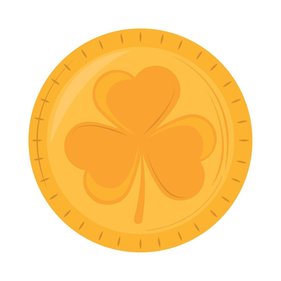 gold coin clover vector