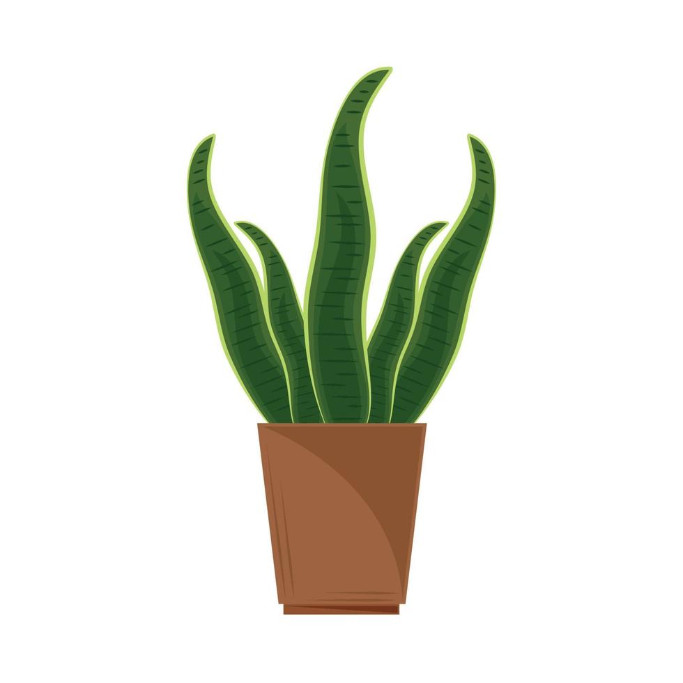 plant leaves in pot icon vector
